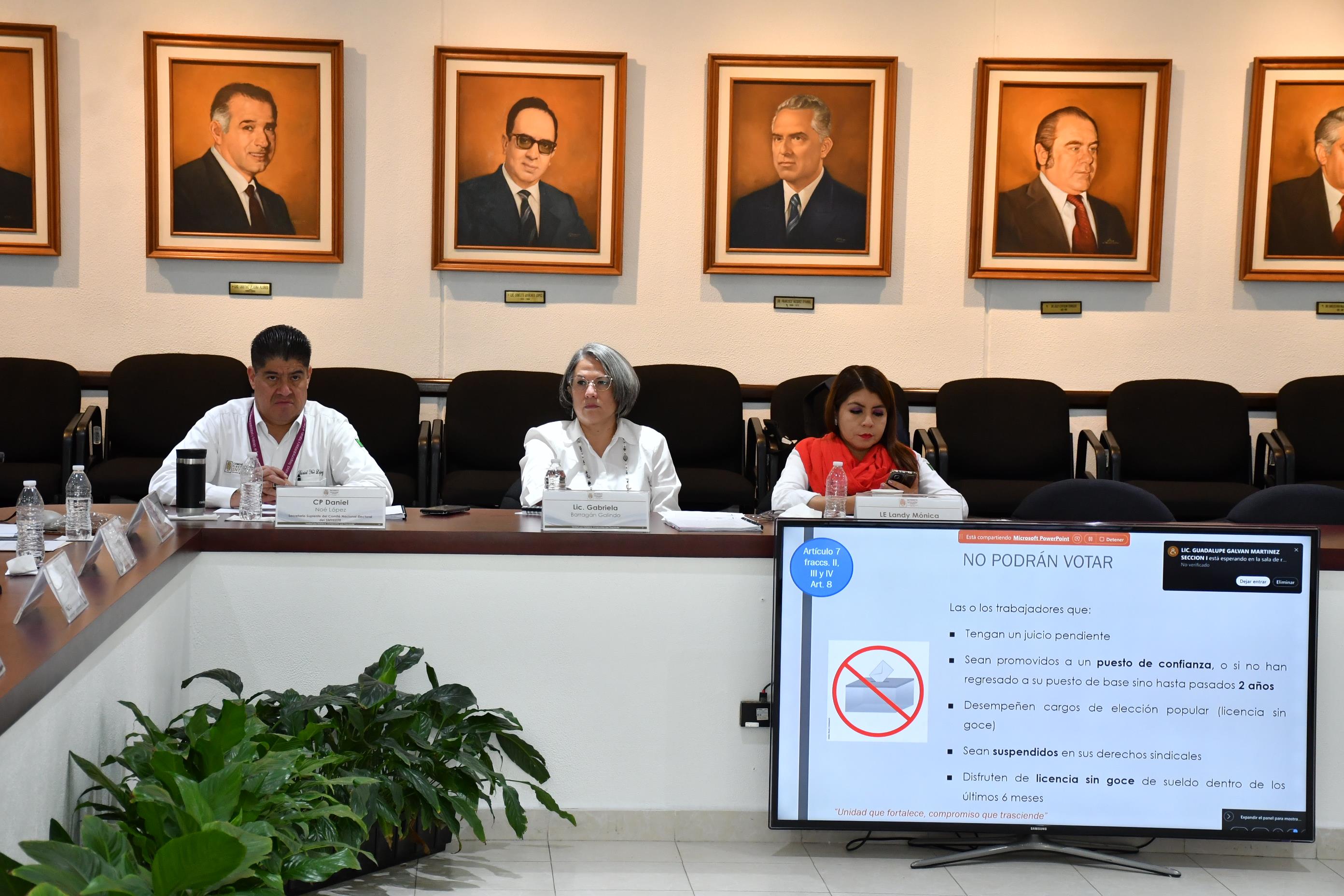 Capacitación a Secciones Sindicales y a Comités Seccionales Electorales, Vía Zoom